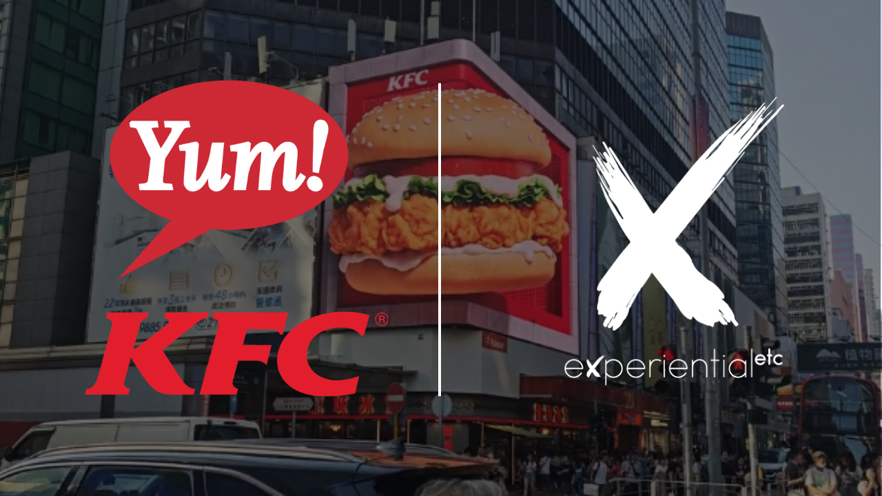 ExperientialEtc designed an  intriguing anamorphic video for KFC in HongKong