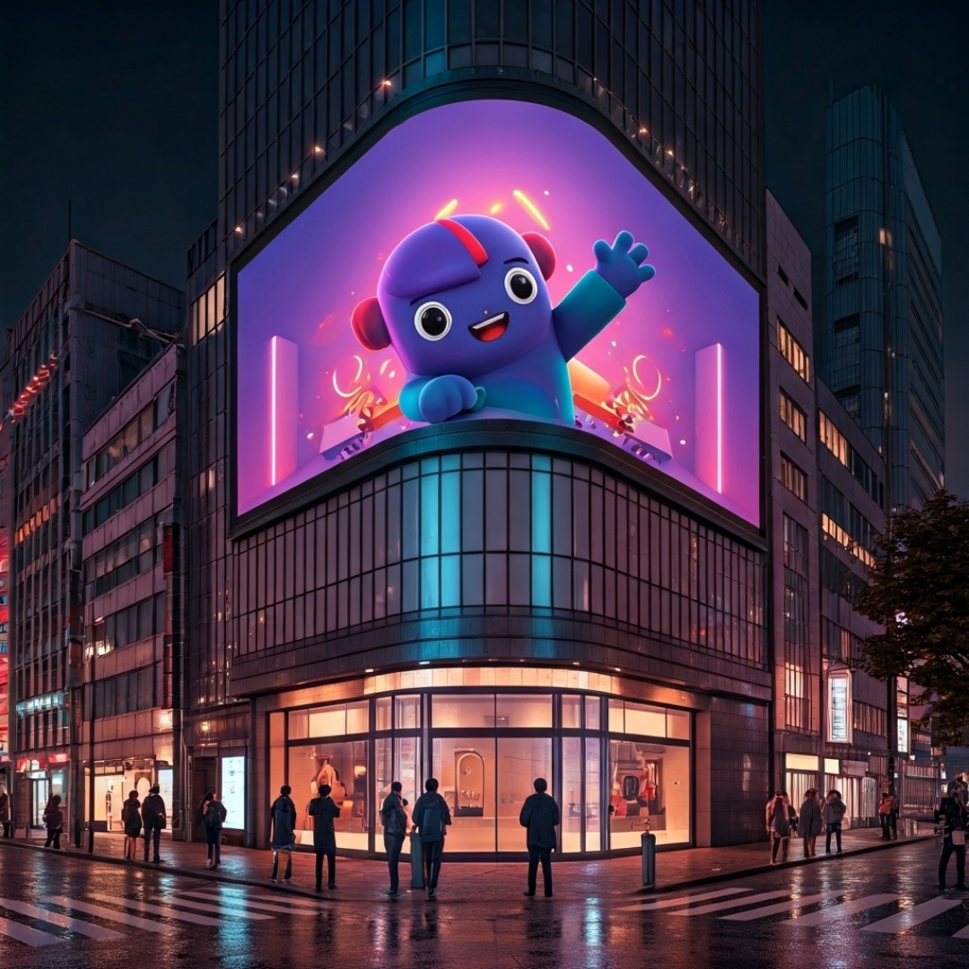 3D anamorphic billboard content for immersive brand campaigns
